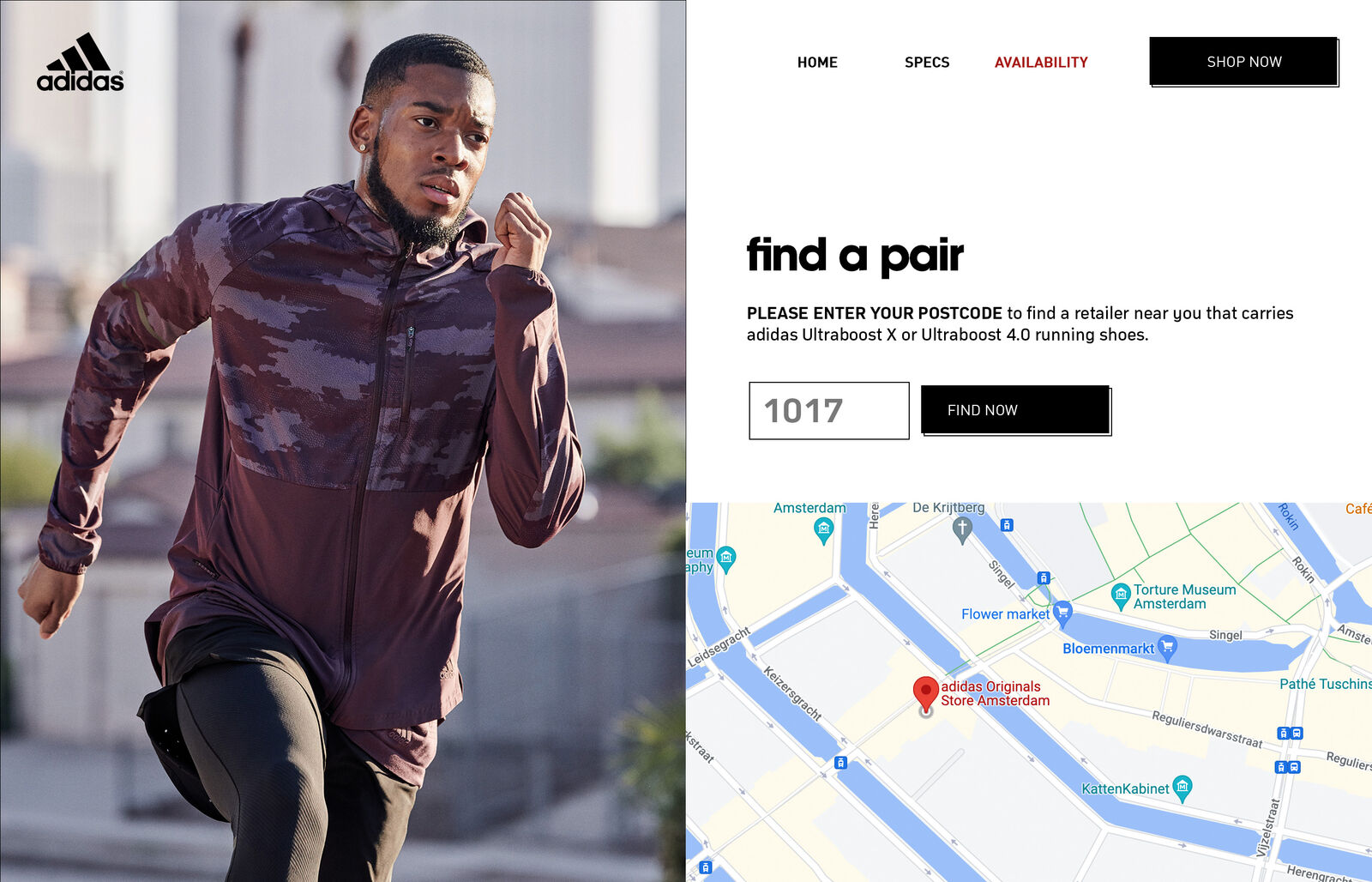 adidas Ultra Boost 4.0 microsite, desktop 3