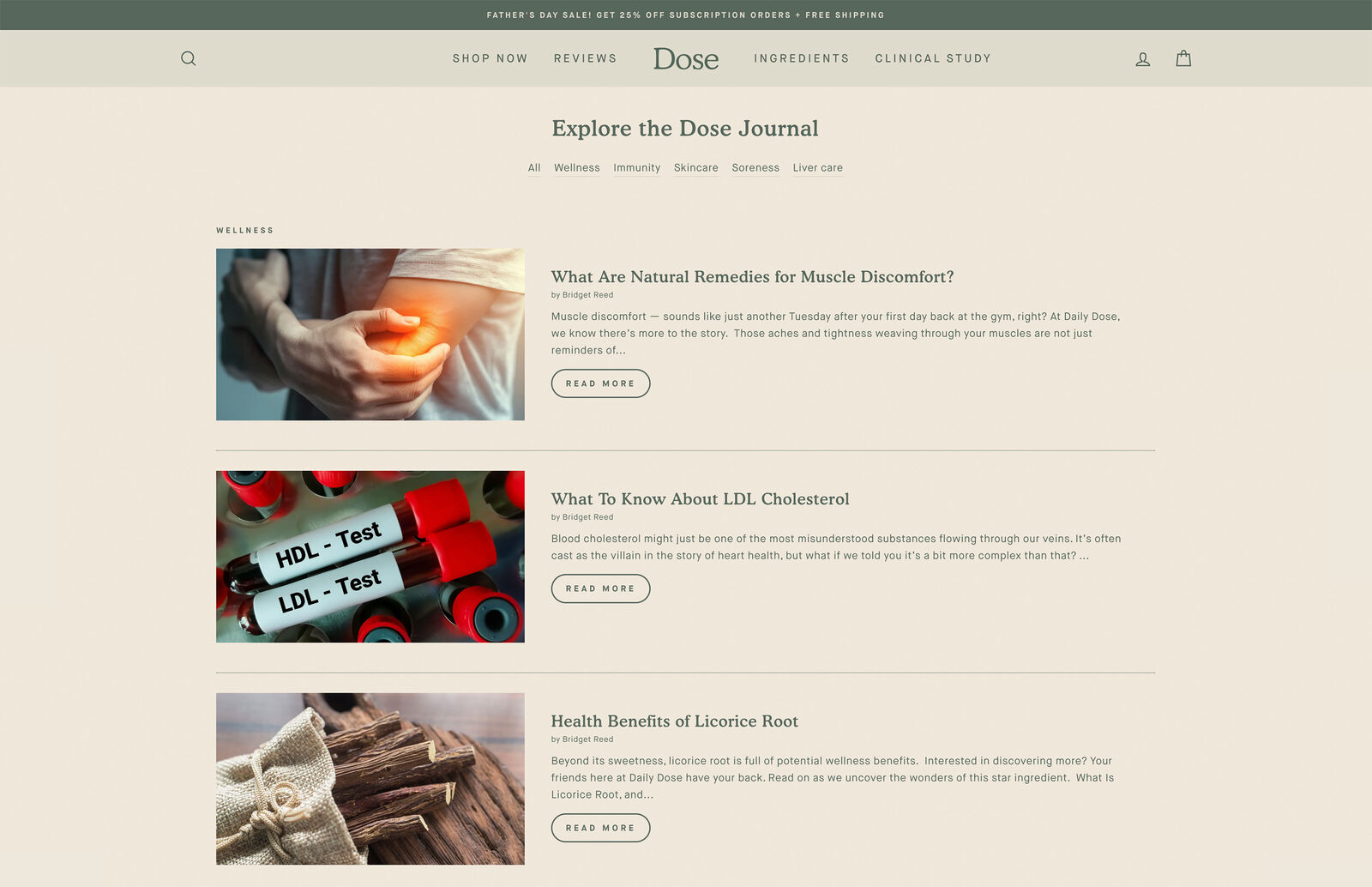 Dose ecommerce site 6